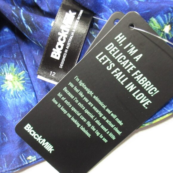 NWT BlackMilk Starry Night Over The Rhone Long Sleeve Corset Top AU 12 / US 8 - Picture 3 of 10